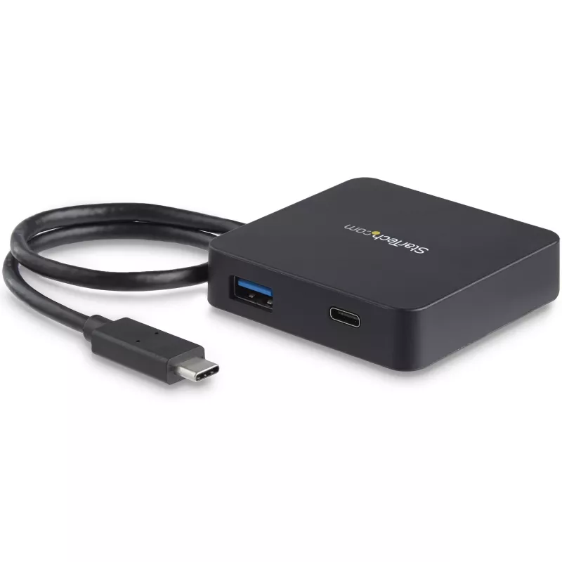 Adaptador multiporta USB-C StarTech.com – mini dock USB-C portátil com vídeo 4K-HDMI – Gigabit Ethernet, hub USB 3.0 (1x USB-A, 1x USB-C) – adaptador multiporta USB Type-C – compatível com Thunderbolt 3