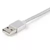Cabo de carregamento múltiplo USB StarTech.com de 1 m – USB para Micro-USB ou USB-C ou Lightning para iPhone/iPad/iPod/Android – certificado Apple MFi – carregador USB 3 em 1 – entrançado
