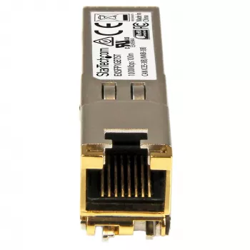 Módulo transceptor SFP compatível com Juniper EX-SFP-1GE-T StarTech.com – 10/100/1000BASE-T ~ módulo SFP compatível com Juniper EX-SFP-1GE-T – 1000BASE-T – SFP para RJ45 Cat6/Cat5e – SFP Gigabit Ethernet 1GE – RJ-45 100 m