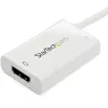 Adaptador USB-C para HDMI 2.0 StarTech.com com Power Delivery – 4K 60Hz conversor de vídeo USB Type-C para HDMI – porta de carregamento pass-through 60W PD – compatível com Thunderbolt 3 – Branco