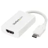 Adaptador USB-C para HDMI 2.0 StarTech.com com Power Delivery – 4K 60Hz conversor de vídeo USB Type-C para HDMI – porta de carregamento pass-through 60W PD – compatível com Thunderbolt 3 – Branco