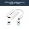 Adaptador USB-C para HDMI 2.0 StarTech.com com Power Delivery – 4K 60Hz conversor de vídeo USB Type-C para HDMI – porta de carregamento pass-through 60W PD – compatível com Thunderbolt 3 – Branco