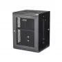Armário de rede de montagem na parede 4 postes 15U StarTech.com com prateleira 1U, armário de servidor de montagem na parede rebatível 19 polegadas para equipamentos de dados/AV/eletrónica/computadores, caixa de rack ventilada flexível