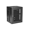 Armário de rede de montagem na parede 4 postes 15U StarTech.com com prateleira 1U, armário de servidor de montagem na parede rebatível 19 polegadas para equipamentos de dados/AV/eletrónica/computadores, caixa de rack ventilada flexível