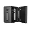 Armário de rede de montagem na parede 4 postes 15U StarTech.com com prateleira 1U, armário de servidor de montagem na parede rebatível 19 polegadas para equipamentos de dados/AV/eletrónica/computadores, caixa de rack ventilada flexível
