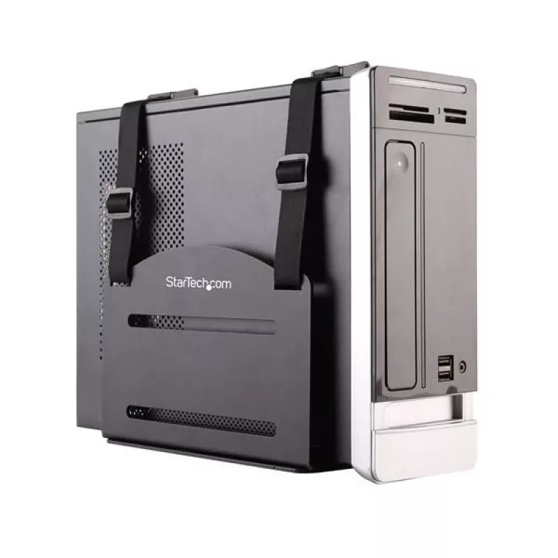 Suporte de CPU StarTech.com – suporte de parede para computador ajustável, suporte de CPU de montagem na parede, universal, 10 kg, preto, aço, vertical