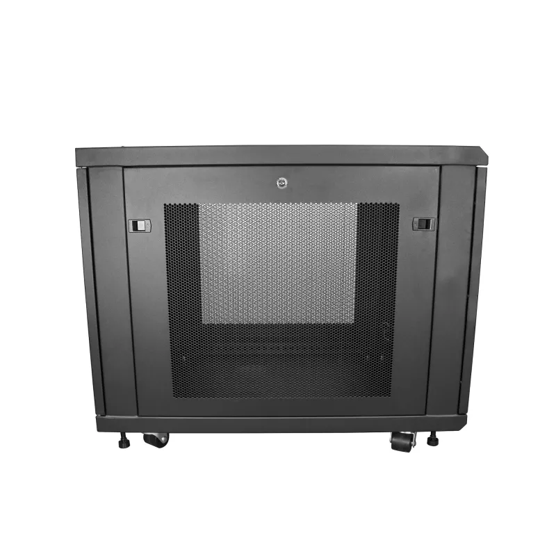 Armário de servidor 4 postes 12U StarTech.com, armário de dados 19 polegadas com fecho para equipamento de computador/AV/TI, armário de rede de escritório/casa com rodas e calhas de montagem ajustáveis