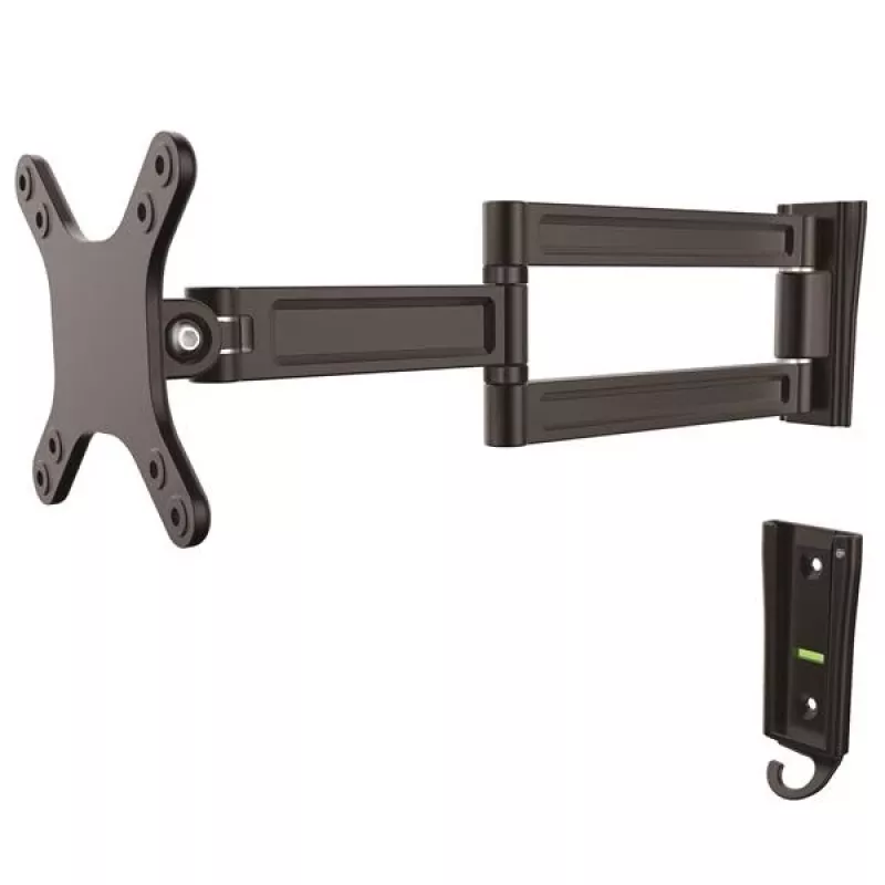 Braço de monitor de montagem na parede StarTech.com – duplo articulado, 15 kg, 33 cm (13 polegadas), 68,6 cm (27 polegadas), 75 x 75 mm, 100 x 100 mm, preto
