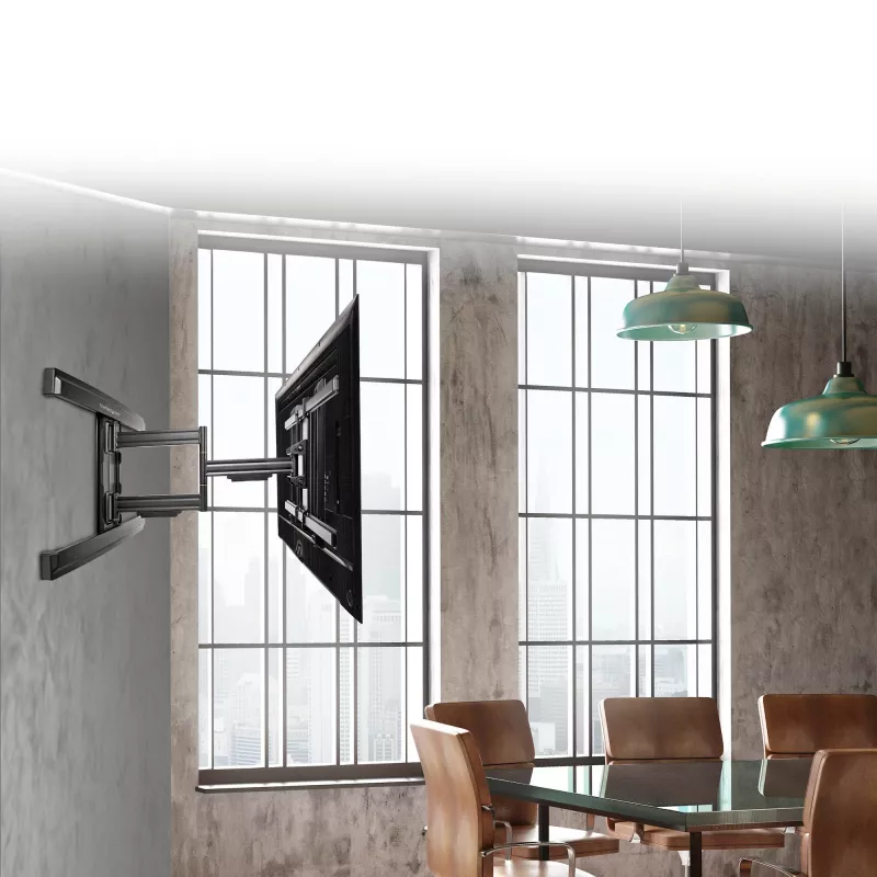 Suporte de parede para TV StarTech.com para ecrãs até 80 polegadas (50 kg) com suporte VESA – sistema de suporte de parede para TV universal plano e totalmente articulado – braço articulado robusto e ajustável com inclinação/rotação