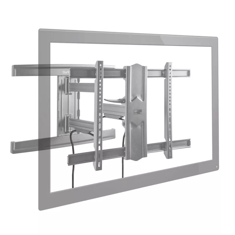 Suporte de parede para TV StarTech.com para ecrãs até 80 polegadas (50 kg) com suporte VESA – sistema de suporte de parede para TV universal plano e totalmente articulado – braço articulado robusto e ajustável com inclinação/rotação