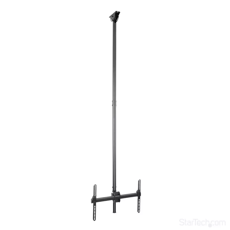 Suporte de teto para TV StarTech.com – suporte de suspensão universal totalmente articulado para um ecrã com mastro telescópico longo ajustável – inclinação/rotação – suporte VESA para ecrãs de 32–75 polegadas