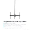 Suporte de teto para TV StarTech.com – suporte de suspensão universal totalmente articulado para um ecrã com mastro telescópico longo ajustável – inclinação/rotação – suporte VESA para ecrãs de 32–75 polegadas