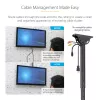 Suporte de teto para TV StarTech.com – suporte de suspensão universal totalmente articulado para um ecrã com mastro telescópico longo ajustável – inclinação/rotação – suporte VESA para ecrãs de 32–75 polegadas