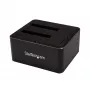Docking station para discos rígidos USB 3.0 para SATA de duplo compartimento StarTech.com, dock de discos rígidos USB, docking station externa para SSD/HDD SATA I/II/III de 2,5/3,5 polegadas, compartimentos de disco hot-swap, carregamento superior