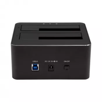 Docking station para discos rígidos USB 3.0 para SATA de duplo compartimento StarTech.com, dock de discos rígidos USB, docking station externa para SSD/HDD SATA I/II/III de 2,5/3,5 polegadas, compartimentos de disco hot-swap, carregamento superior