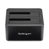 Docking station para discos rígidos USB 3.0 para SATA de duplo compartimento StarTech.com, dock de discos rígidos USB, docking station externa para SSD/HDD SATA I/II/III de 2,5/3,5 polegadas, compartimentos de disco hot-swap, carregamento superior