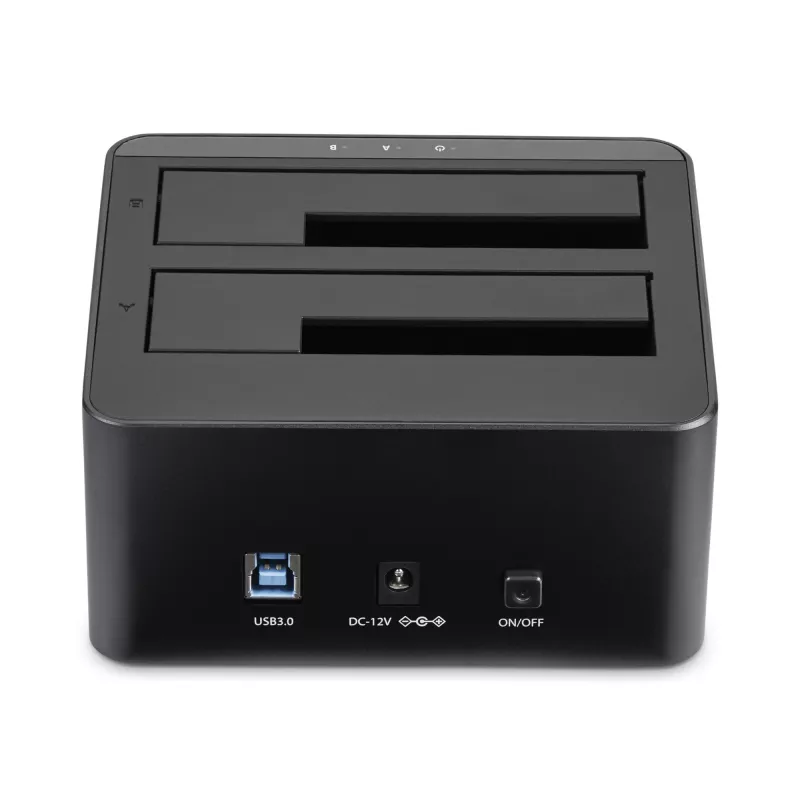 Docking station para discos rígidos USB 3.0 para SATA de duplo compartimento StarTech.com, dock de discos rígidos USB, docking station externa para SSD/HDD SATA I/II/III de 2,5/3,5 polegadas, compartimentos de disco hot-swap, carregamento superior