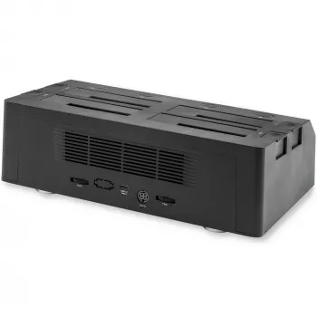 Docking station para discos rígidos USB para SATA de 4 compartimentos StarTech.com, USB 10 Gbps, dock externo para SSD/HDD de 2,5 e 3,5 polegadas, SATA III, compartimento de disco hot-swap, carregamento superior