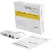 Adaptador multiportas USB-C StarTech.com – adaptador de vídeo USB-C para DVI-D (digital) com carregamento pass-through Power Delivery 60 W, GbE, USB-A – mini docking station portátil para portáteis USB Type-C/Thunderbolt 3