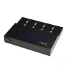 Duplicador e apagador de pen drives USB autónomo 1 para 7 StarTech.com, copiador de várias pen drives USB, cópia de sistema e ficheiros e de disco completo a 1,5 GB/min, apagamento simples e de 3 passagens, ecrã LCD – TAA