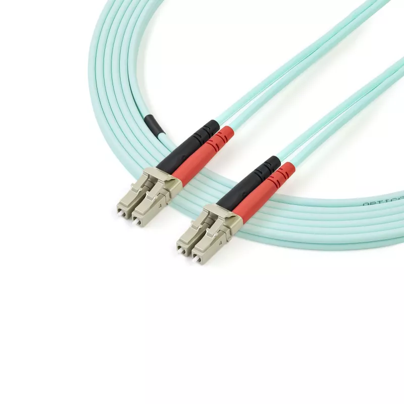Cabo de fibra ótica multimodo OM4 LC/UPC para LC/UPC StarTech.com de 3 m (10 ft), fibra zipcord LOMMF/VCSEL 50/125 µm, 100G, baixa atenuação de inserção – cabo jumper de fibra ótica LSZH
