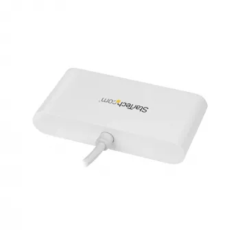 Hub USB-C de 4 portas StarTech.com com 4 portas USB-A (USB 3.0 SuperSpeed 5 Gbit/s) – alimentação por bus USB – hub adaptador USB-C para USB-A portátil/para portátil – hub USB 3.1 Gen 1/USB 3.2 Gen 1 Type-C – branco