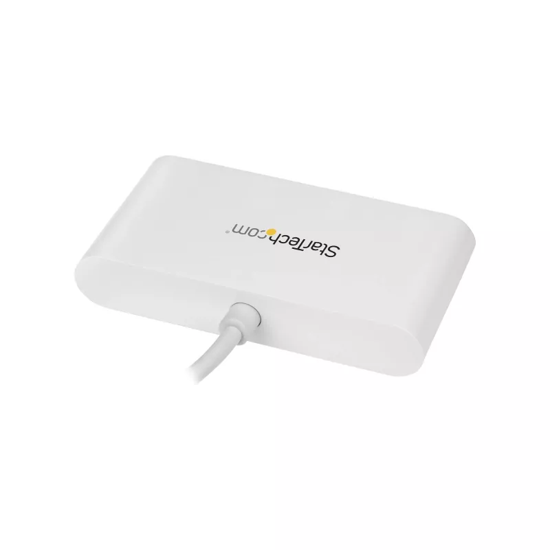 Hub USB-C de 4 portas StarTech.com com 4 portas USB-A (USB 3.0 SuperSpeed 5 Gbit/s) – alimentação por bus USB – hub adaptador USB-C para USB-A portátil/para portátil – hub USB 3.1 Gen 1/USB 3.2 Gen 1 Type-C – branco