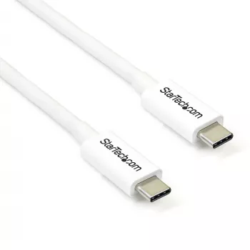 Cabo Thunderbolt 3 StarTech.com – 20 Gbps – 2 m – branco – compatível com Thunderbolt, USB e DisplayPort