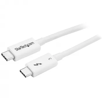Cabo Thunderbolt 3 StarTech.com – 40 Gbit/s – 0,5 m – branco – compatível com Thunderbolt, USB e DisplayPort
