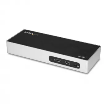 Docking station USB 3.0 StarTech.com – docking station para portátil com monitor duplo com vídeo HDMI e DVI/VGA – hub USB 3.1 Gen 1 5 Gbps de 6 portas, GbE, áudio – dock universal Type-A – Windows e Mac