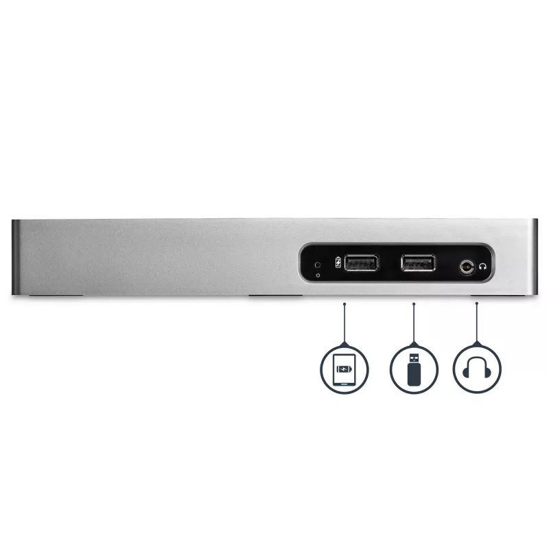 Docking station USB 3.0 StarTech.com – docking station para portátil com monitor duplo com vídeo HDMI e DVI/VGA – hub USB 3.1 Gen 1 5 Gbps de 6 portas, GbE, áudio – dock universal Type-A – Windows e Mac