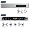 Docking station USB 3.0 StarTech.com – docking station para portátil com monitor duplo com vídeo HDMI e DVI/VGA – hub USB 3.1 Gen 1 5 Gbps de 6 portas, GbE, áudio – dock universal Type-A – Windows e Mac