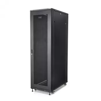 Armário de servidor 4 postes 42U StarTech.com, armário de dados 19 polegadas para montagem de equipamento de computador/AV/TI, caixa de armário de servidor com rodas, armazenamento de rede industrial completo