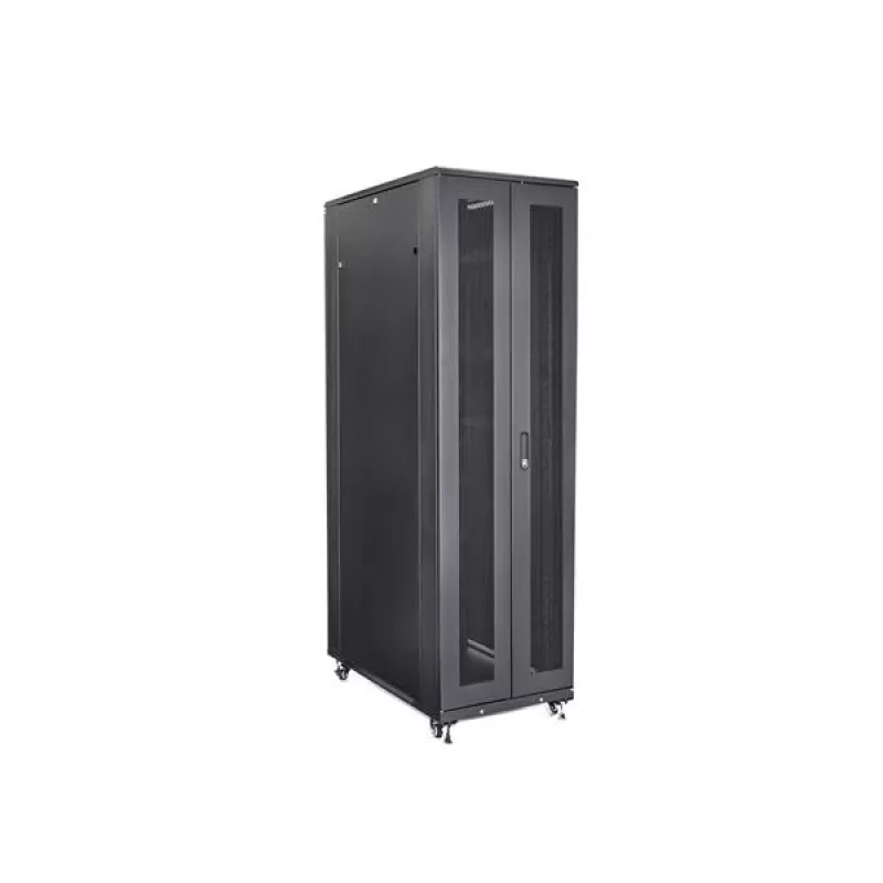 Armário de servidor 4 postes 42U StarTech.com, armário de dados 19 polegadas para montagem de equipamento de computador/AV/TI, caixa de armário de servidor com rodas, armazenamento de rede industrial completo