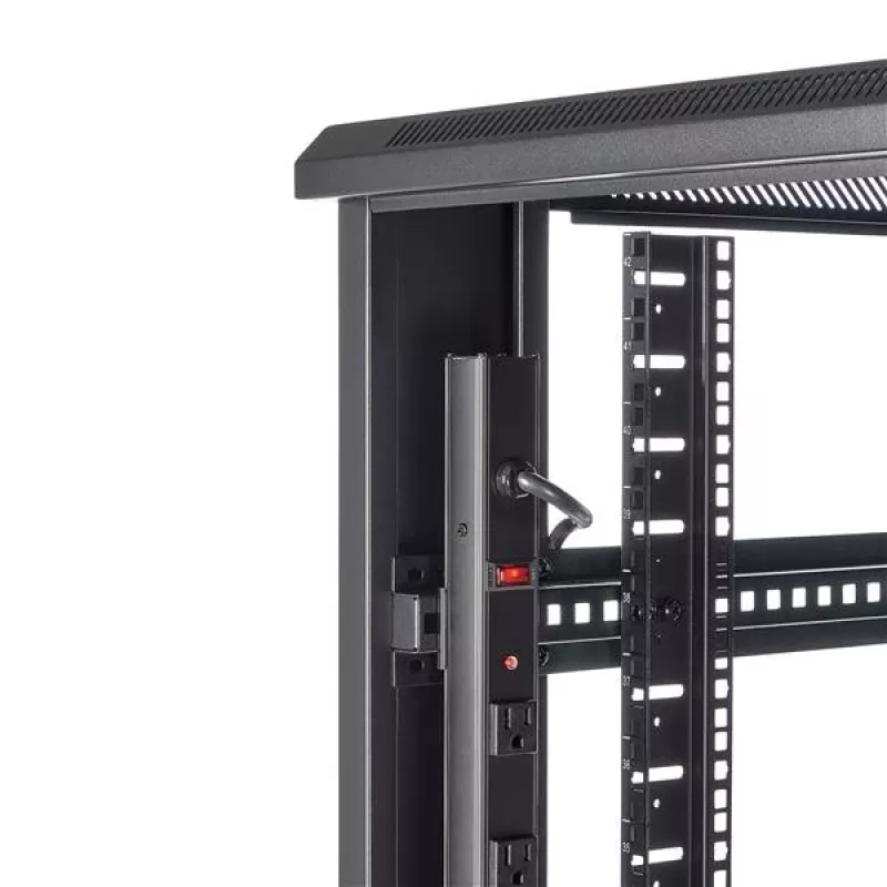 Armário de servidor 4 postes 42U StarTech.com, armário de dados 19 polegadas para montagem de equipamento de computador/AV/TI, caixa de armário de servidor com rodas, armazenamento de rede industrial completo