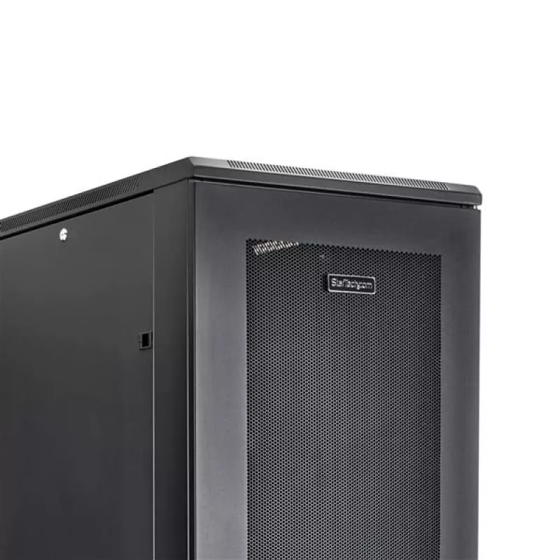 Armário de servidor 4 postes 42U StarTech.com, armário de dados 19 polegadas para montagem de equipamento de computador/AV/TI, caixa de armário de servidor com rodas, armazenamento de rede industrial completo