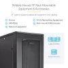 Armário de servidor 4 postes 42U StarTech.com, armário de dados 19 polegadas para montagem de equipamento de computador/AV/TI, caixa de armário de servidor com rodas, armazenamento de rede industrial completo