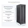 Armário de servidor 4 postes 42U StarTech.com, armário de dados 19 polegadas para montagem de equipamento de computador/AV/TI, caixa de armário de servidor com rodas, armazenamento de rede industrial completo