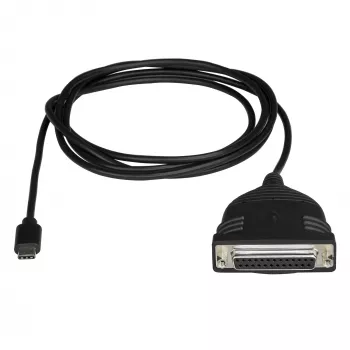 Cabo de impressora USB-C para paralelo StarTech.com, preto, USB C, DB25, 1,83 m, macho/fêmea, CE, RoHS