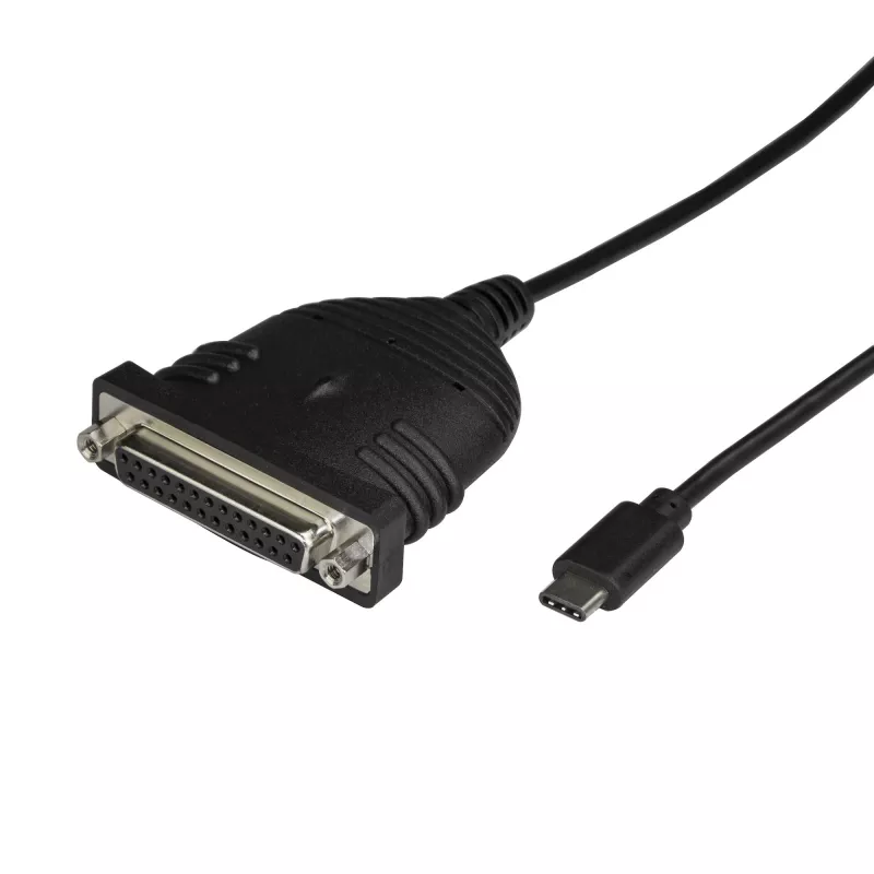 Cabo de impressora USB-C para paralelo StarTech.com, preto, USB C, DB25, 1,83 m, macho/fêmea, CE, RoHS