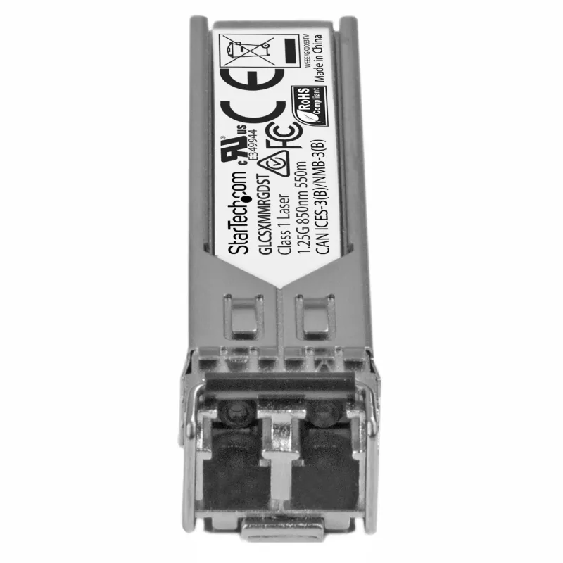 StarTech.com Módulo transceptor SFP compatível com Cisco GLC-SX-MM-RGD - 1000BASE-SX~Módulo SFP compatível com Cisco GLC-SX-MM-RGD - 1000BASE-SX - Transceptor de fibra multimodo MMF 1GbE - SFP Gigabit Ethernet 1GE - LC 550 m - 850 nm - DDM Cisco ASR920, IE2000, IE4000