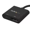 StarTech.com Adaptador USB-C para DisplayPort com Power Delivery – 4K 60Hz HBR2 – Conversor de vídeo USB Type-C para monitor DP 1.2 com carregamento – 60W PD Passthrough – Compatível com Thunderbolt 3
