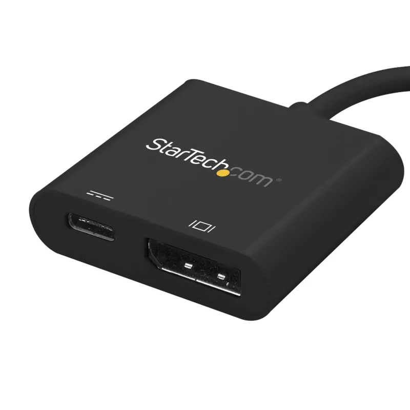 StarTech.com Adaptador USB-C para DisplayPort com Power Delivery – 4K 60Hz HBR2 – Conversor de vídeo USB Type-C para monitor DP 1.2 com carregamento – 60W PD Passthrough – Compatível com Thunderbolt 3