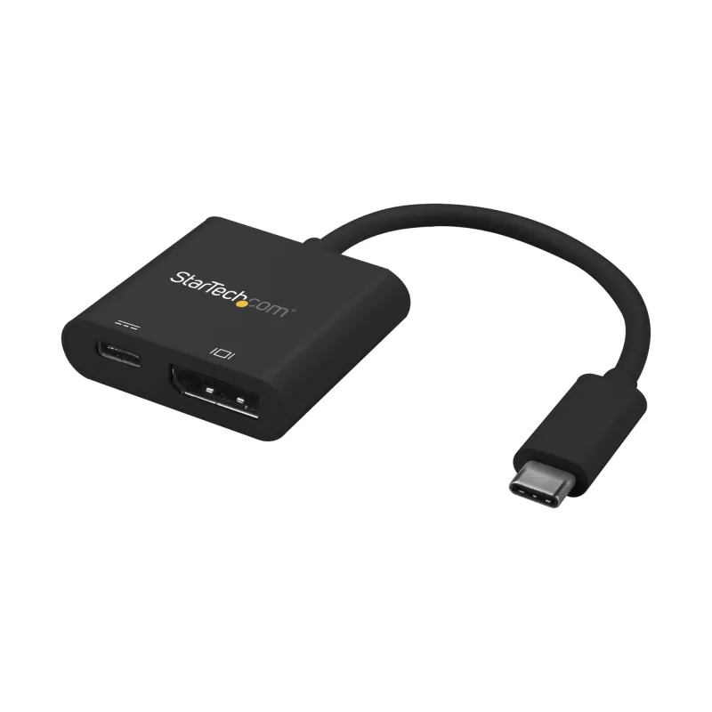 StarTech.com Adaptador USB-C para DisplayPort com Power Delivery – 4K 60Hz HBR2 – Conversor de vídeo USB Type-C para monitor DP 1.2 com carregamento – 60W PD Passthrough – Compatível com Thunderbolt 3