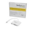 StarTech.com Adaptador USB-C para DVI com Power Delivery – 1080p Conversor de vídeo USB Type-C para DVI-D Single Link com carregador – 60 W PD Passthrough – Compatível com Thunderbolt 3 – Branco