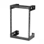 StarTech.com Rack de rede de parede 15U 19 polegadas – 12 polegadas de profundidade, rack de sala de servidores open-frame de 2 postes para equipamentos de dados/AV/IT/informática/painel de patch com porcas gaiola e parafusos, capacidade de carga 90 kg, Preto
