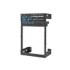 StarTech.com Rack de rede de parede 15U 19 polegadas – 12 polegadas de profundidade, rack de sala de servidores open-frame de 2 postes para equipamentos de dados/AV/IT/informática/painel de patch com porcas gaiola e parafusos, capacidade de carga 90 kg, Preto