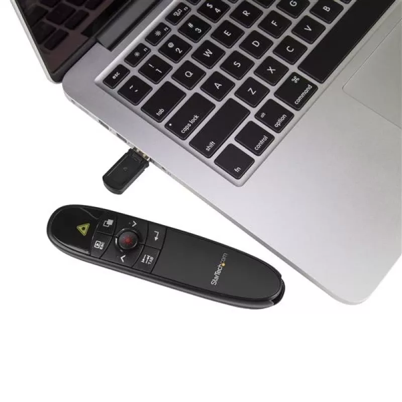 StarTech.com Comando de apresentação sem fios com ponteiro laser vermelho - 27 m de alcance