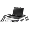 StarTech.com Consola KVM rackmount HD 1080p - KVM VGA de porta única com monitor LCD de 17 polegadas para rack de servidor - Gaveta KVM LCD 1U totalmente equipada com cabos e ferragens - Suporte USB - 50.000 MTBF