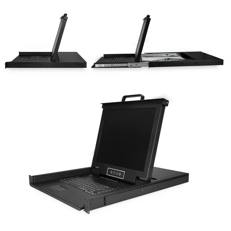 StarTech.com consola KVM de 8 portas para rack com cabos de 1,8 m - switch KVM integrado com monitor LCD de 17 polegadas - gaveta KVM LCD 1U completa - KVM OSD - durável com 50.000 horas de MTBF - suporte USB + VGA